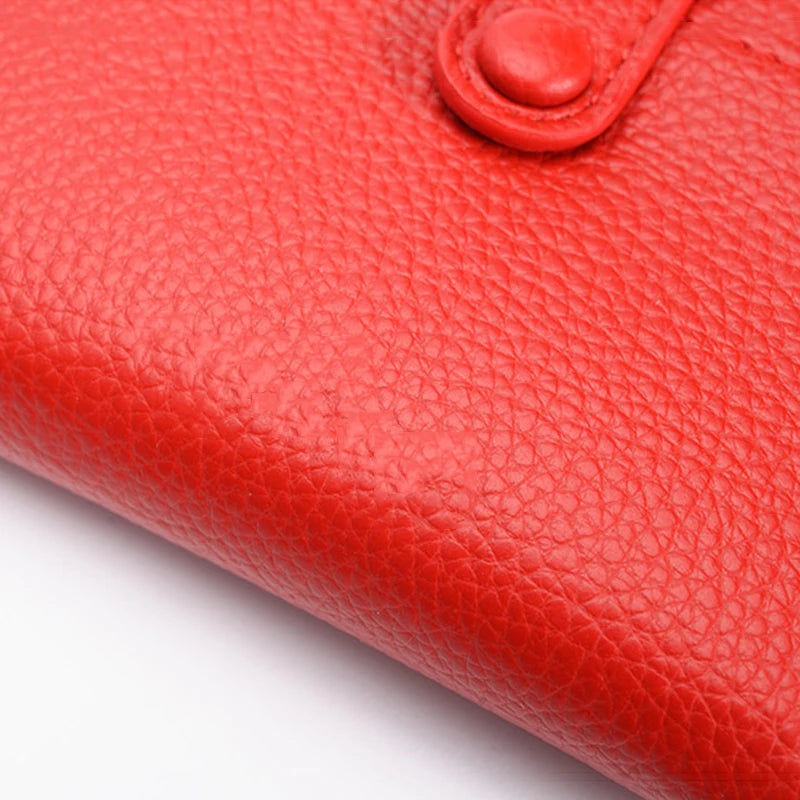 Portefeuille Femme Court Zippé Multifonction - Porte-Monnaie PU Luxe Fashion Sac à Main Compact