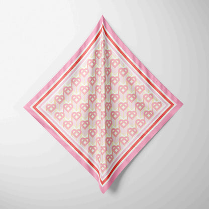 Foulard Carré Mousseline 70x70cm Femme - Écharpe Soie Imprimé Tête Cheveux Kerchief Mode