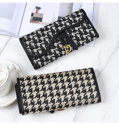Portefeuille Femme Long Rétro Grande Capacité - Boucle D Multi-Cartes Trifold Sac Main Multifonction