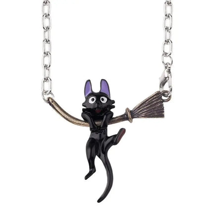 Collier Pendentif Tasse Thé Émail Fait Main - Chaîne Longue Pull Bohème