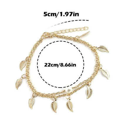 Chaîne de Cheville Bohème Perles Étoiles Pompons – Bracelet Pied Vintage Femme