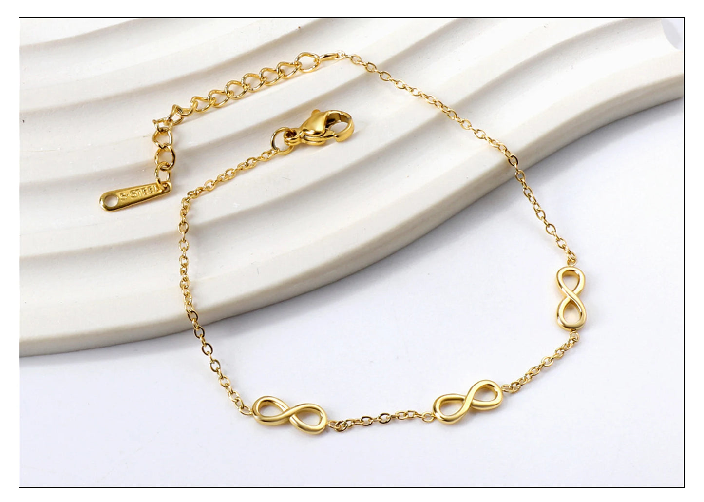 Bracelet Acier Inoxydable Plaqué Or – Pendentifs Tendance Haut de Gamme