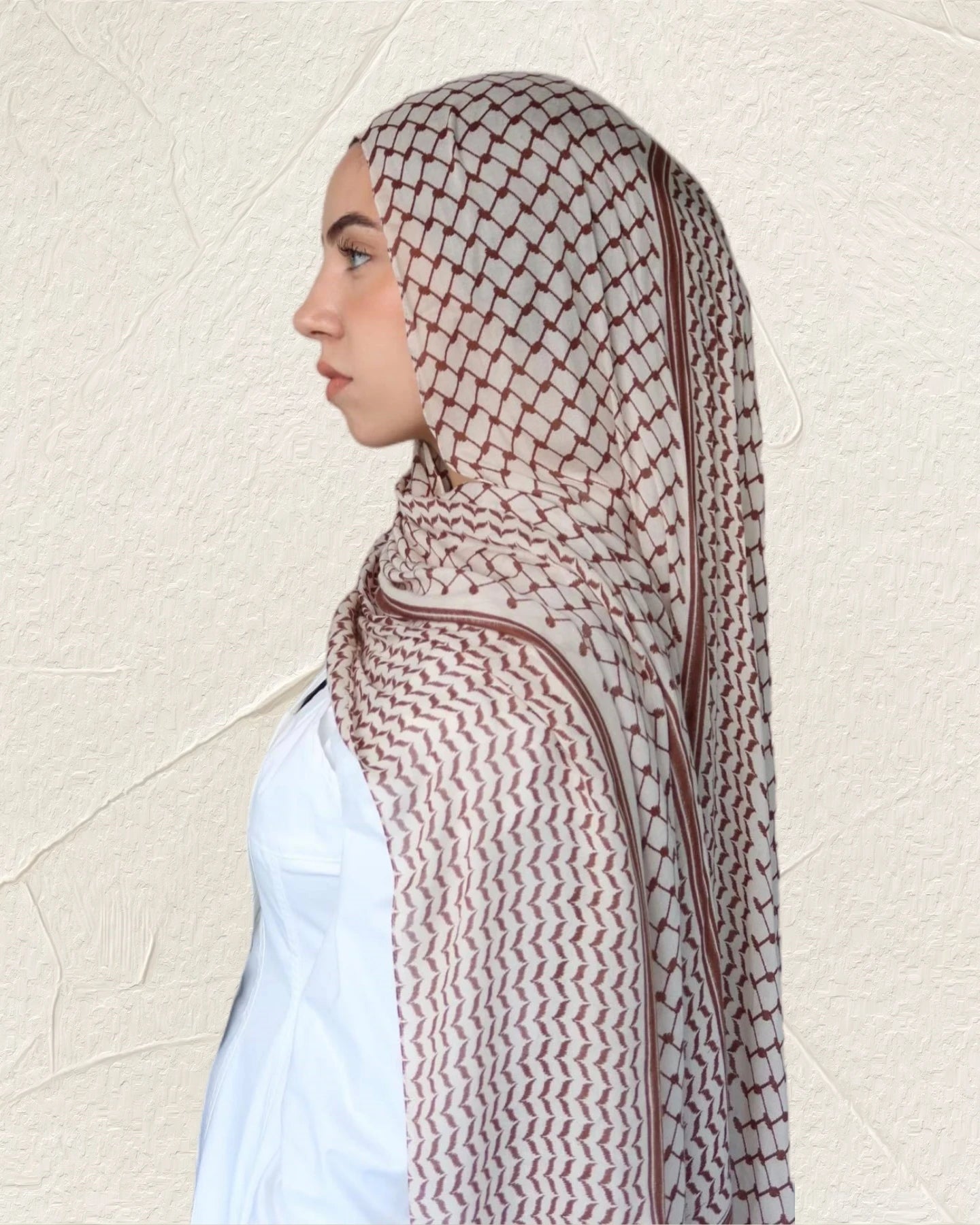Foulard Hijab Keffieh Mousseline Femme - Écharpe Châle Islamique Musulman Respirant Dubai