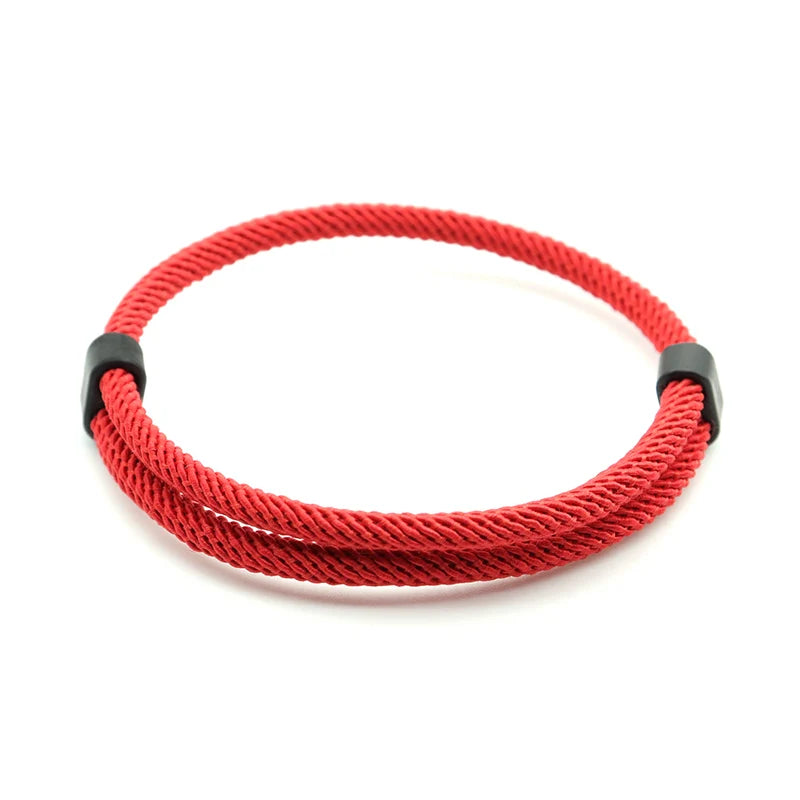 Ensemble 2 Bracelets Hommes Fil Rouge Porte-Bonheur – Ajustables Ethniques