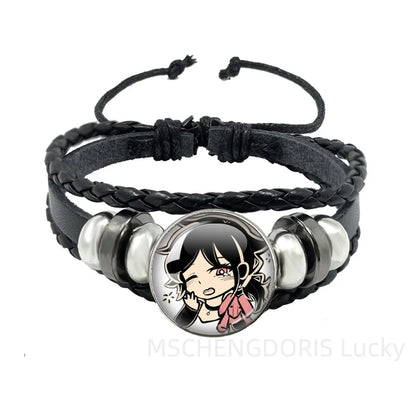Bracelet Gaming Coffin Andy Leyley – Cuir Multicouche Tressé Noir Unisexe