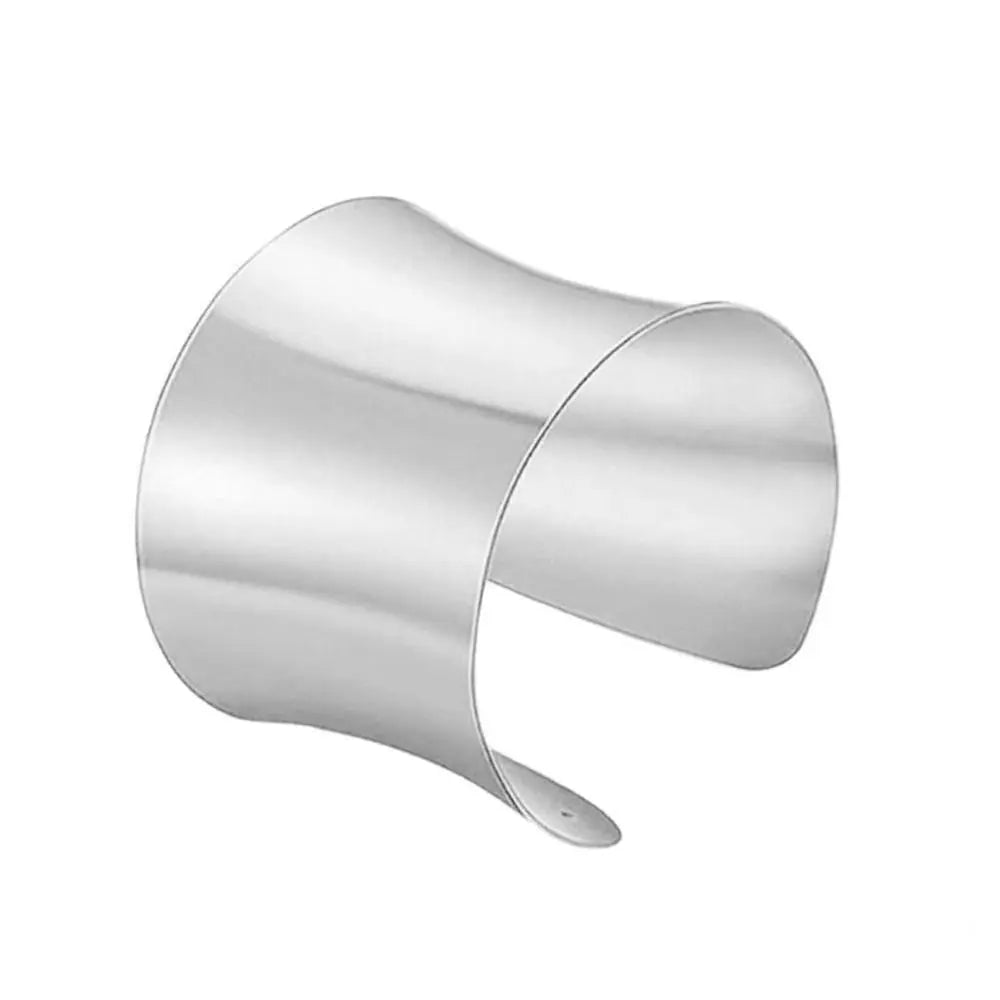 Bracelet Manchette Large Métal Doré - Jonc Ouvert Statement Exagéré