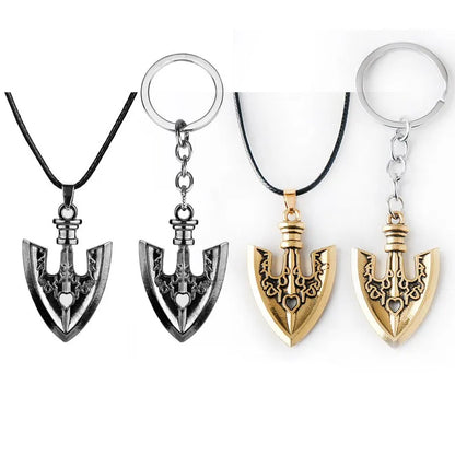 Collier Pendentif JoJo's Bizarre Adventure Flèche Kujo Jotaro – Chaîne Métal Anime Unisexe