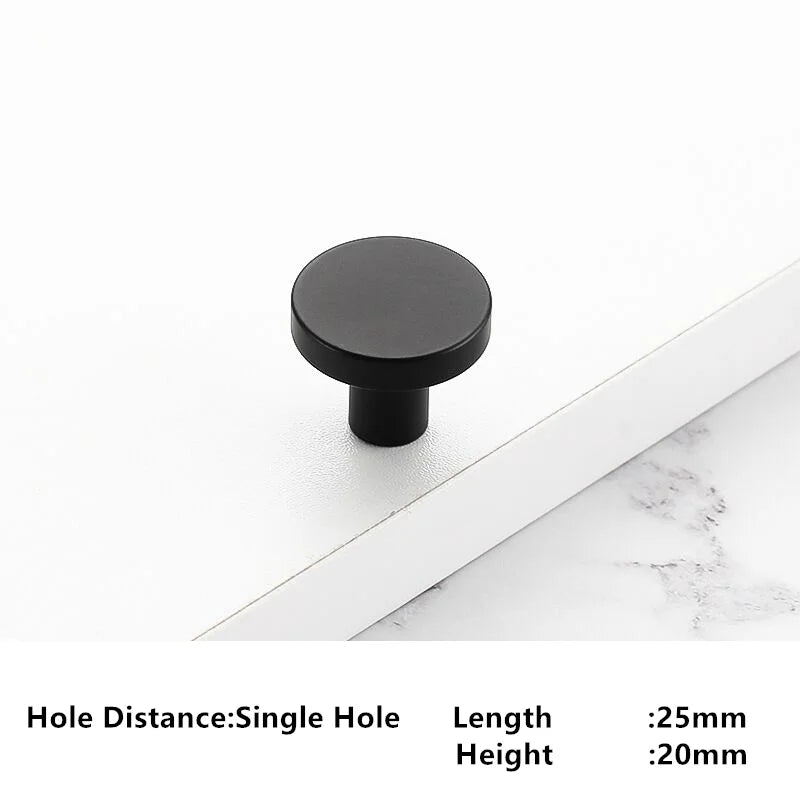 Poignée de Meuble Moderne en Aluminium - Bouton Rond pour Armoire et Tiroir