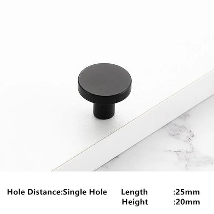 Poignée de Meuble Moderne en Aluminium - Bouton Rond pour Armoire et Tiroir