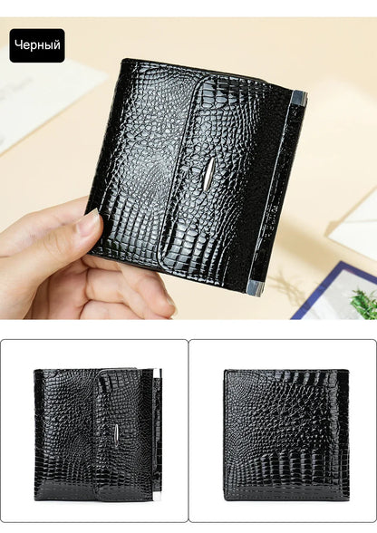 Portefeuille Femme Luxe Clip Cuir - Clutch Soirée Designer Porte-Cartes Crédit
