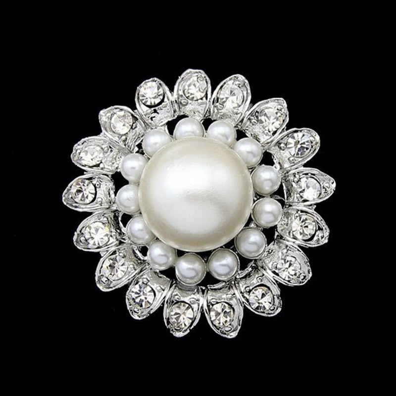 Broche Fleur Rétro Mode Cristal Strass – Pin's Bijou Mariage Rendez-vous Soirées Femme
