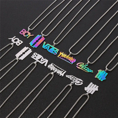 Collier Pendentif Tasse Thé Émail Fait Main - Chaîne Longue Pull Bohème