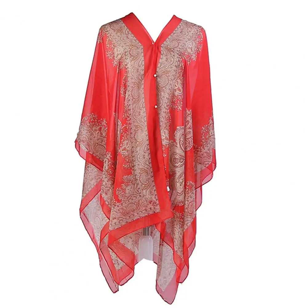Foulard Châle Mousseline Été Protection Solaire Femme - Bandana Plage Voyage Léger Doux
