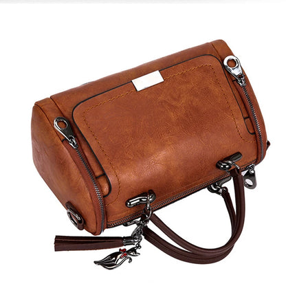 Sac Bandoulière Femme Grande Capacité Pompon - Crossbody Boston Tendance 2026