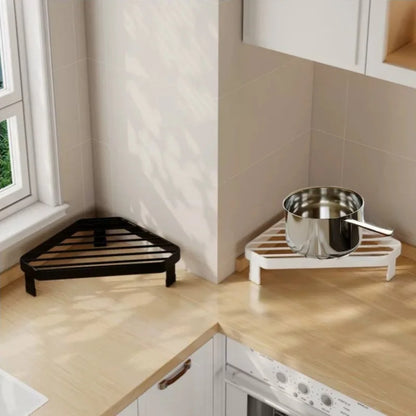 Support Triangulaire en Métal pour Casseroles - Dessous de Plat Thermorésistant pour Coin de Comptoir
