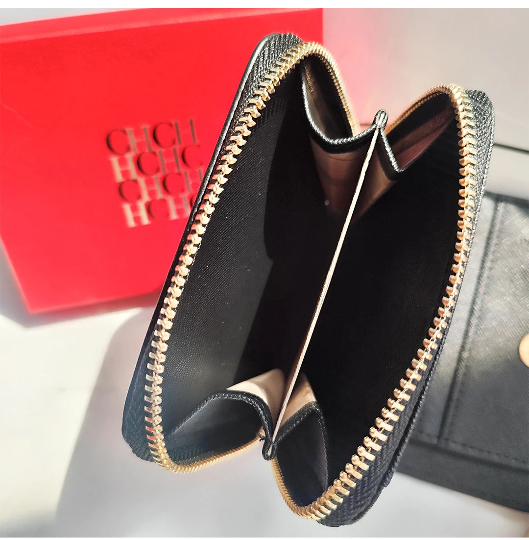 Portefeuille Femme Cuir PU Artisanat Exquis - Compact Multi-Cartes Chic Durable
