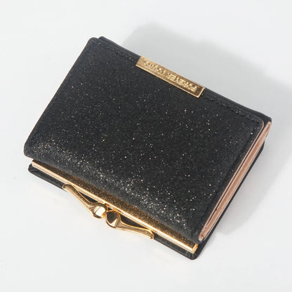 Portefeuille Femme Brillant Tri-Fold - Cartera Mujer Clutch Porte-Monnaie Simple