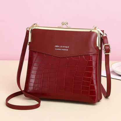 Sac à Bandoulière Femme Cuir PU - Pochette Porte-Cartes Crossbody Voyage