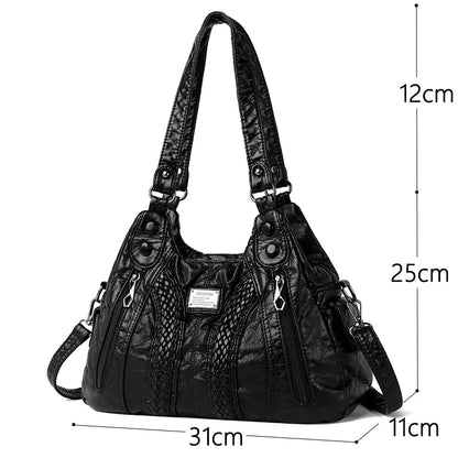 Sac à Main Femme Cuir Véritable Peau Mouton - Sac Épaule Bandoulière Crossbody Messenger Tote Élégant