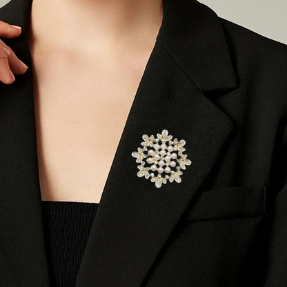 Broche Cœur Amour Perle Fleur Tulipe Luxe – Pin's Corsage Alliage Élégant Mariage Femme