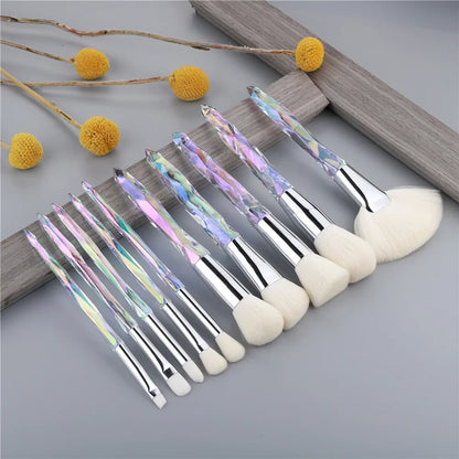 Set 5-10 Pinceaux Maquillage Professionnel - Poudre Libre Contour Fond de Teint Correcteur Sourcils Beauté