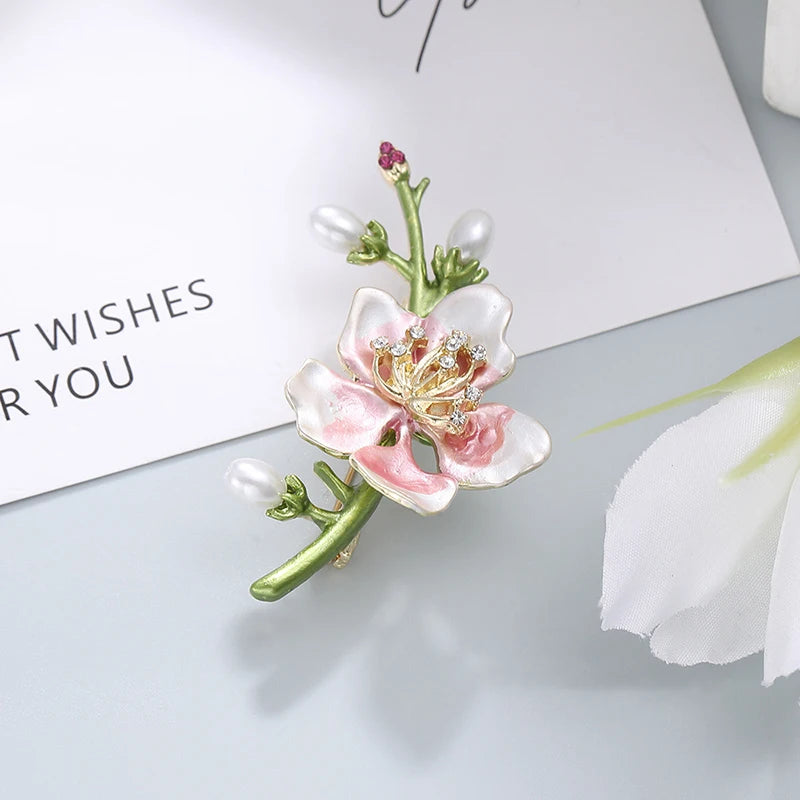 Broche Fleur Rétro Élégante Style Chinois – Corsage Multifonctionnel Haut de Gamme Vêtements Cadeaux