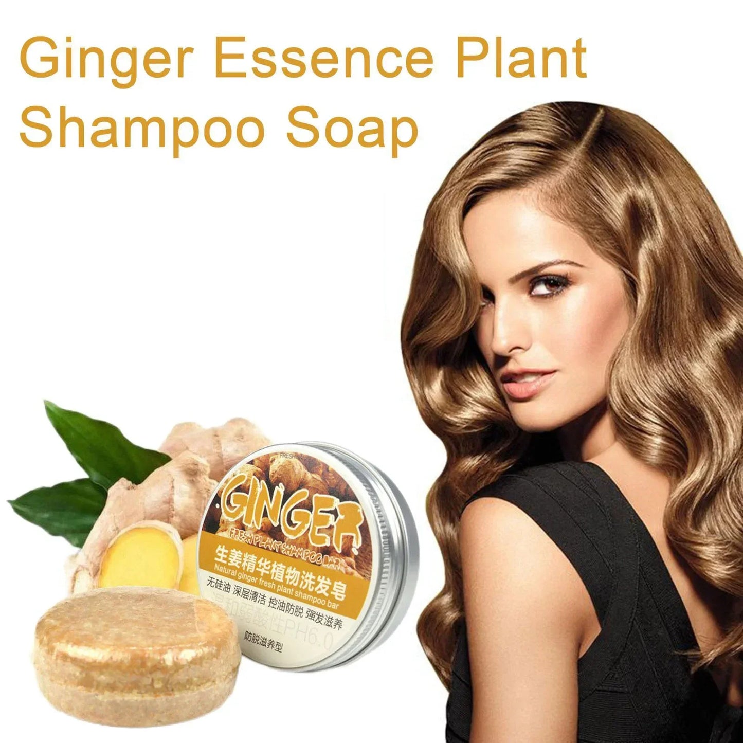 Savon Shampooing Gingembre Lavande & Polygonum - Saponifié à Froid Cheveux Soyeux