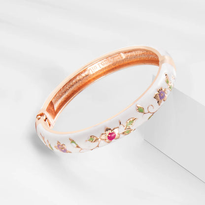 Ensemble 2 Bracelets Joncs Émaillés Cloisonné Style Indien Dubaï – Tendance Femme
