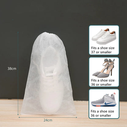 Pochettes à Chaussures en Tissu Non-Tissé – Lot de 10 ou 20 pcs