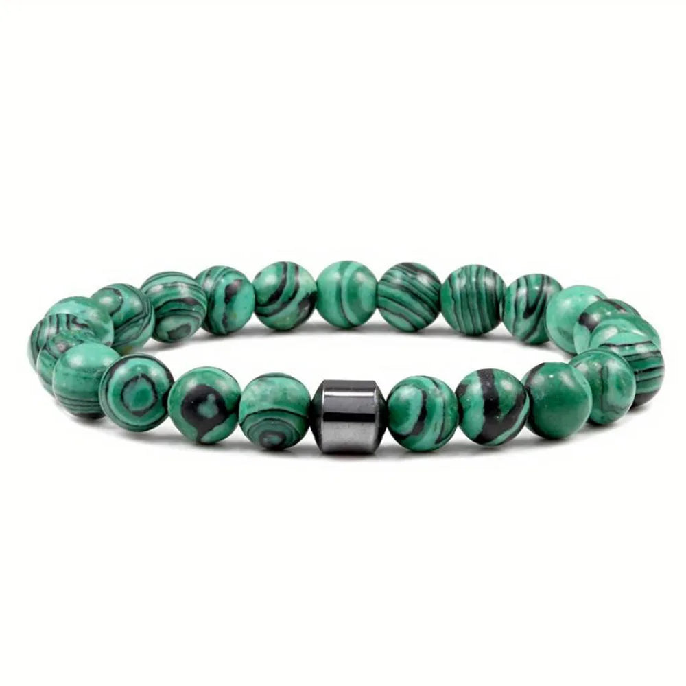 Bracelet Perles de Pierre Naturelle – Énergie & Style Unisexe