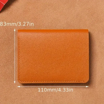 Petit Portefeuille Cuir Ultra-Mince - Porte-Cartes Compact Homme Femme