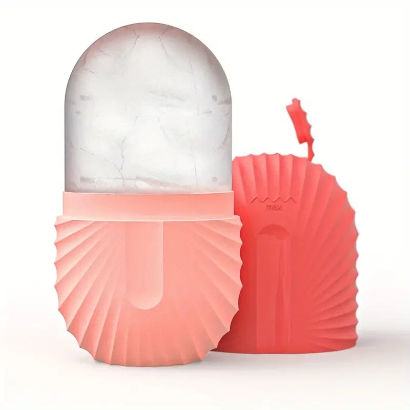 Bac à Glaçons Massage Facial Silicone - Ice Roller Visage Anti-Poches Anti-Cernes Beauté Soin Peau Vert