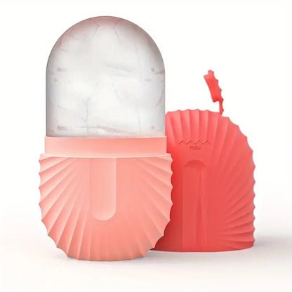 Bac à Glaçons Massage Facial Silicone - Ice Roller Visage Anti-Poches Anti-Cernes Beauté Soin Peau Vert