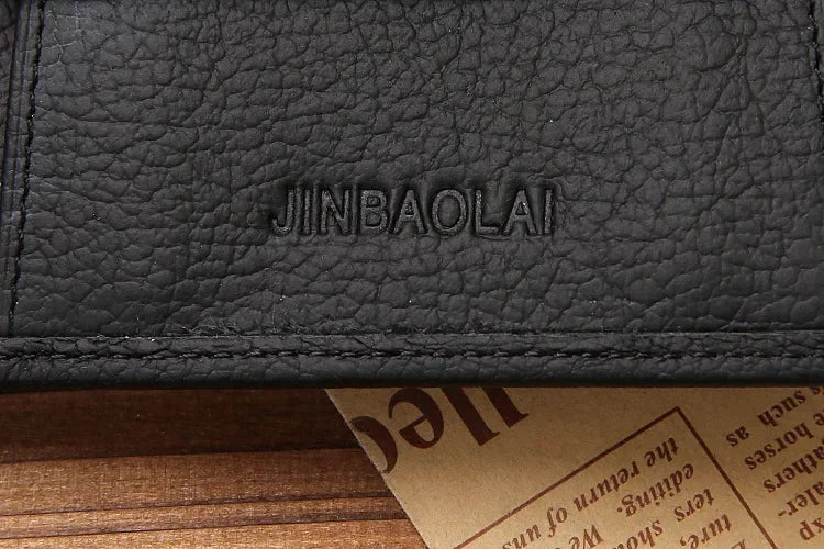 Portefeuille Homme Cuir Véritable - Porte-Cartes Court Premium Noir