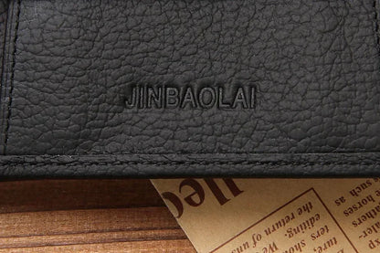 Portefeuille Homme Cuir Véritable - Porte-Cartes Court Premium Noir