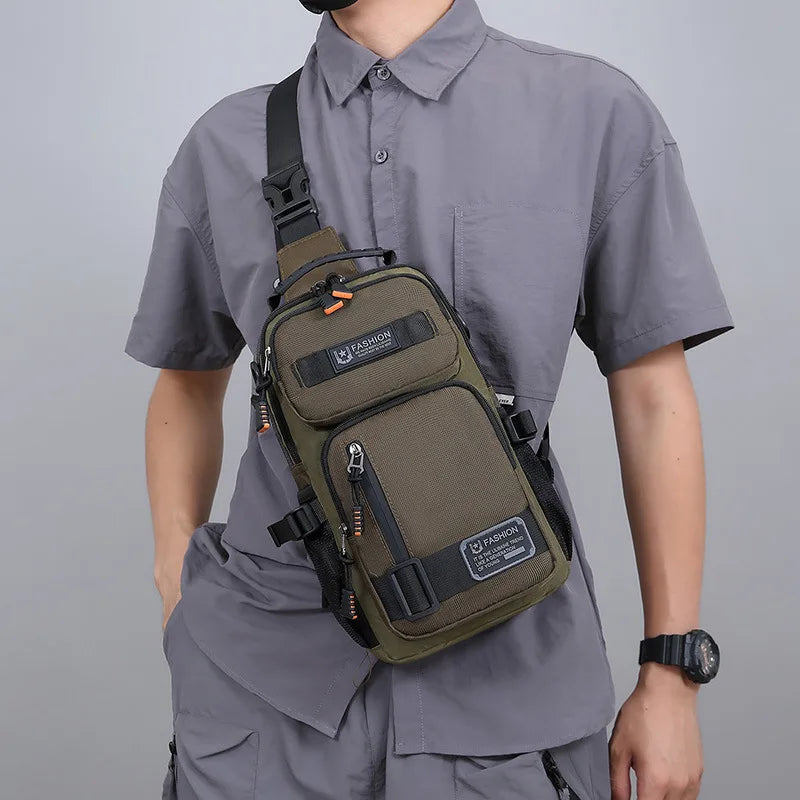 Sac Poitrine Multifonction en Nylon – Sport, Randonnée & Cyclisme