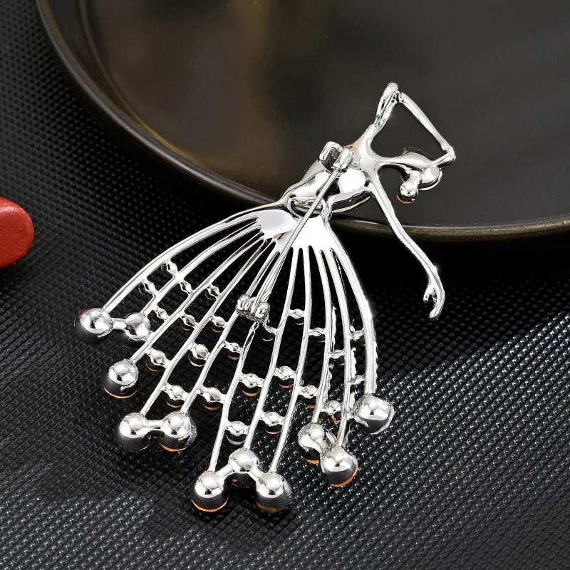 Broche Danseuse Élégante - Accessoire Vêtement Artistique