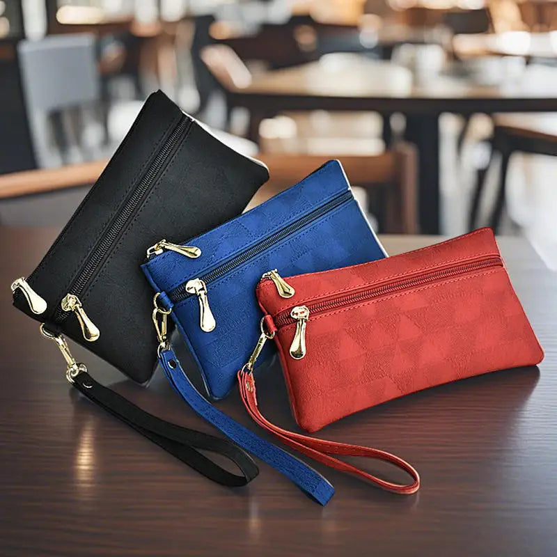Portefeuille Femme Long Classique Cuir PU Bracelet - Clutch Bag Grande Capacité Téléphone Fashion Simple