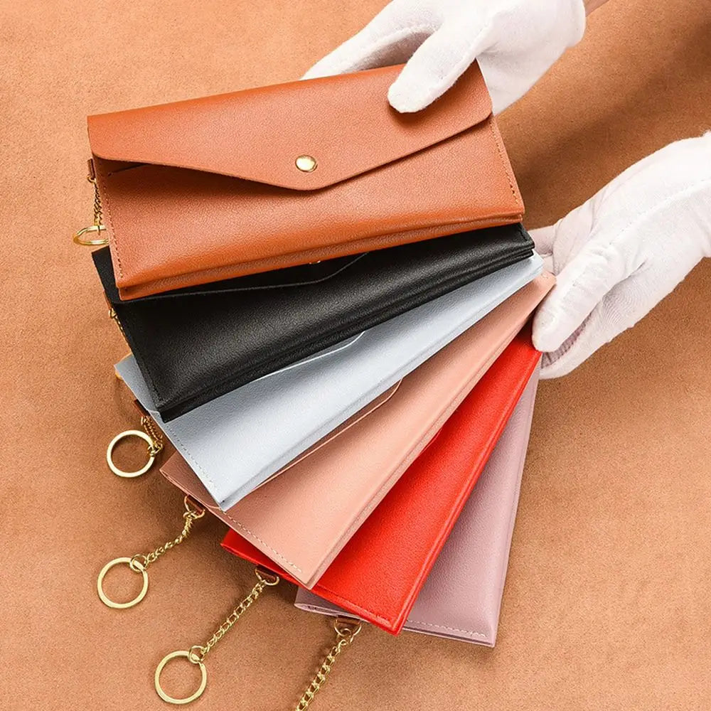 Portefeuille Femme Enveloppe Rétro Cuir PU - Clutch Porte-Cartes Téléphone Monnaie