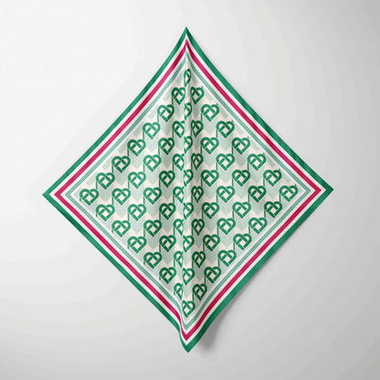Foulard Carré Mousseline 70x70cm Femme - Écharpe Soie Imprimé Tête Cheveux Kerchief Mode