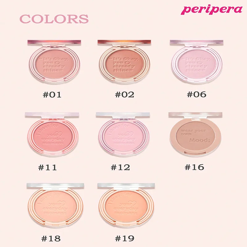 Blush K-Beauty Calm Pink - Poudre Mate Fine Joues Longue Tenue Non-Cakey Maquillage Nude Coréen