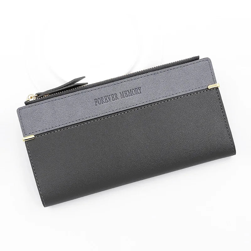Portefeuille Femme Long Cuir PU Perles - Porte-Monnaie Carte Clutch Mini Fermoir Rouge
