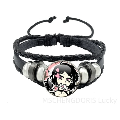Bracelet Gaming Coffin Andy Leyley – Cuir Multicouche Tressé Noir Unisexe