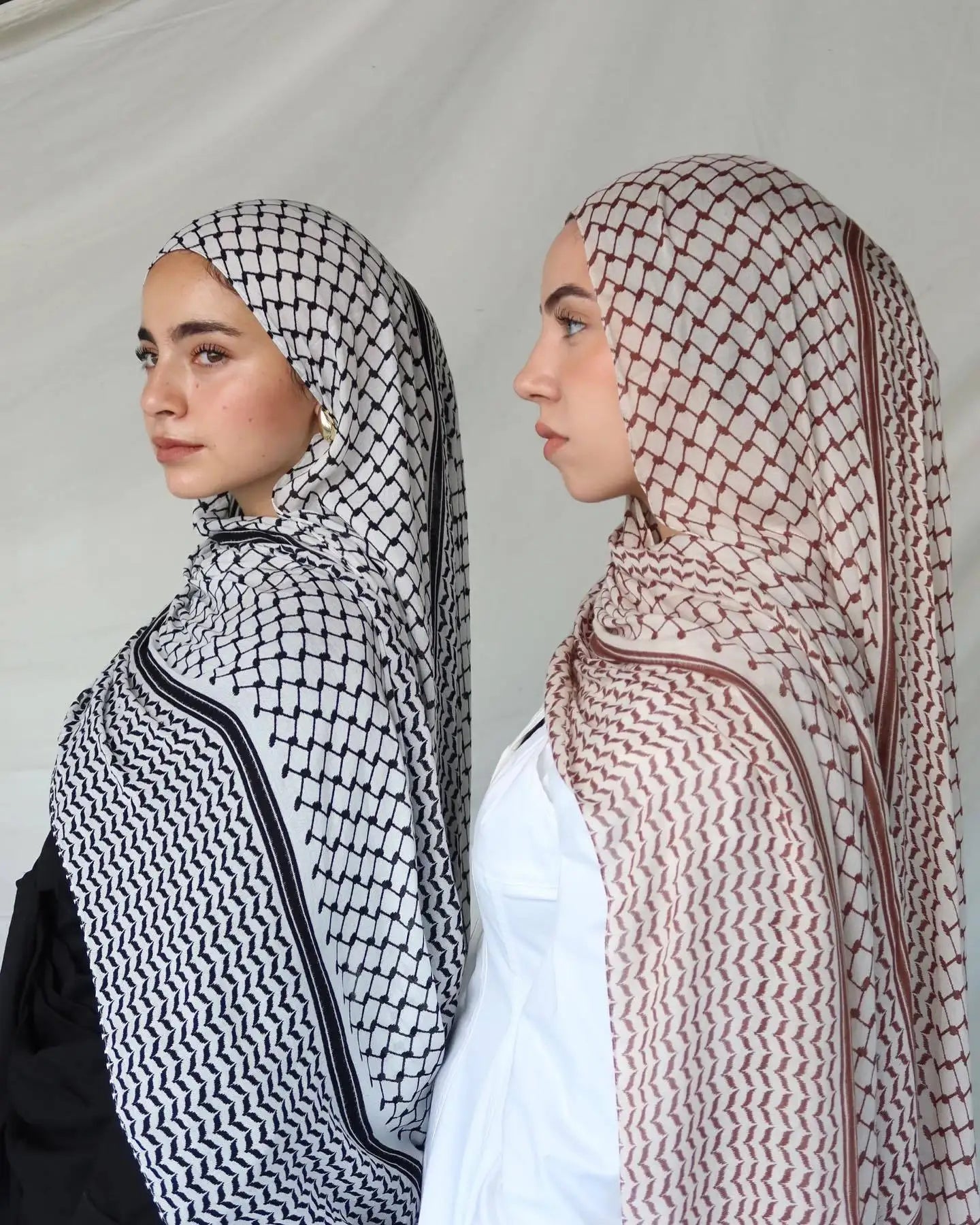 Foulard Hijab Keffieh Mousseline Femme - Écharpe Châle Islamique Musulman Respirant Dubai
