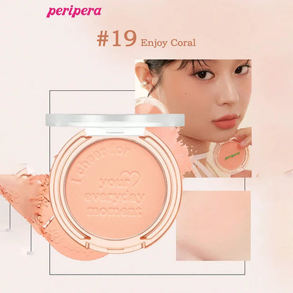 Blush K-Beauty Calm Pink - Poudre Mate Fine Joues Longue Tenue Non-Cakey Maquillage Nude Coréen