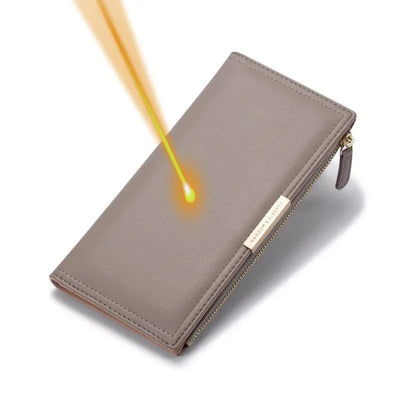 Portefeuille Femme Personnalisé Photo Cuir PU - Long Bifold avec Zip et Boucle