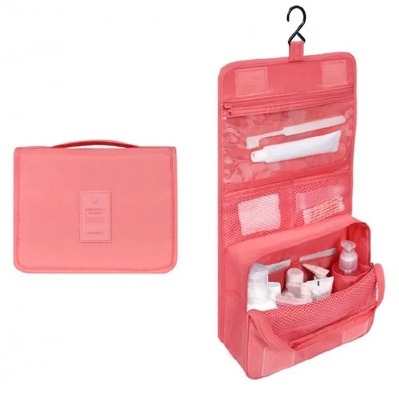 Trousse de Toilette Suspendue Imperméable – 6 Poches, Idéale Voyage