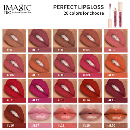 Gloss Lèvres IMAGIC Waterproof Holographique 20 Couleurs - Lip Gloss Velvet Matte Longue Tenue Hydratant