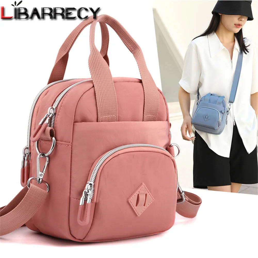Sac Bandoulière Femme Nylon Imperméable Multi-Poches - Crossbody Grande Capacité
