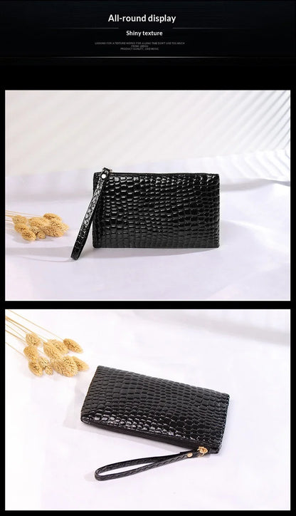 Portefeuille Femme Luxe avec Clip - Porte-Cartes Élégant pour Soirée